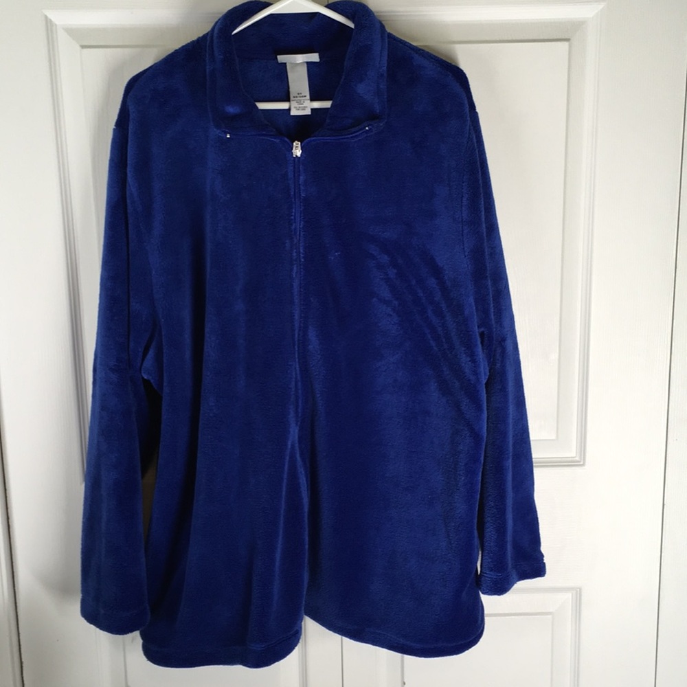 Zip up Fleece Jacket 2X in Blue